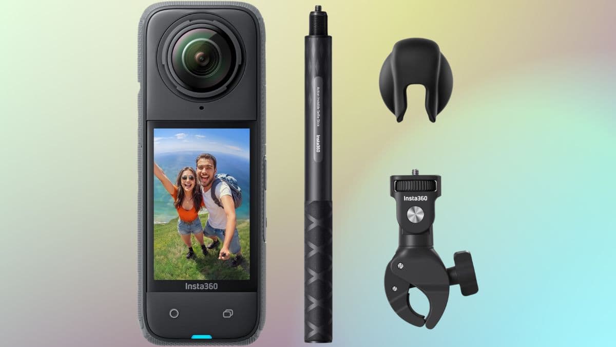 Insta360 X4 Motorcycle Bundle- 8K Waterproof 360 Action Camera