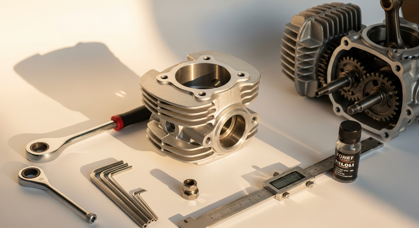 50cc scooter cylinder kit performance upgrade component display