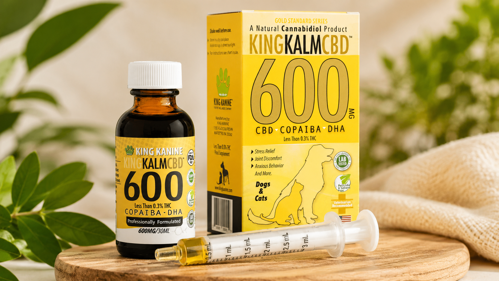 “King Kalm CBD Oil for senior dogs supporting daily wellness and comfort”
