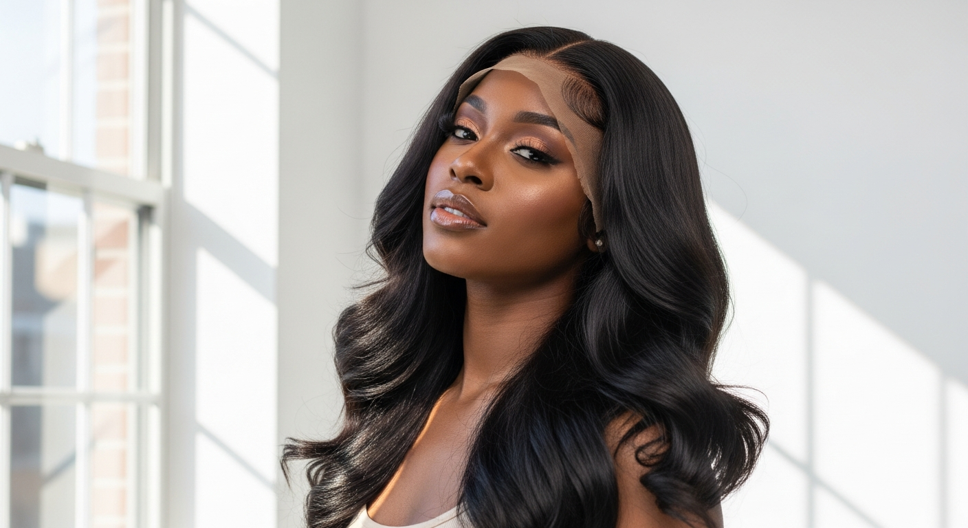 ISEE Wear & Go Glueless HD Lace Wig displayed on mannequin head showing pre-plucked hairline and lace front design