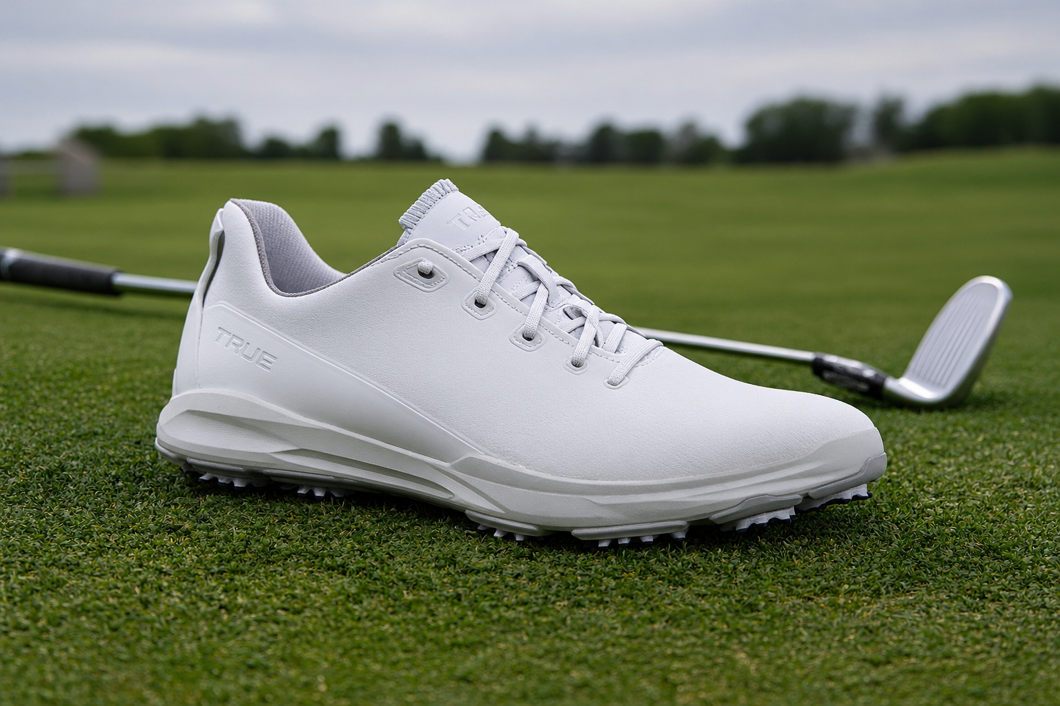 TRUE Linkswear Lux Pro Golf Shoe featuring a premium design, spikeless outsole, and waterproof construction for comfort and traction on the golf course.