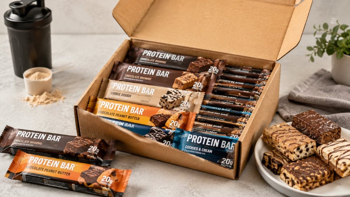 Bulk protein bars individually wrapped for convenient high-protein snacking