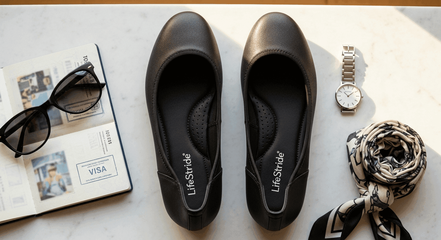 LifeStride Niche Slip On Flats: Travel Comfort